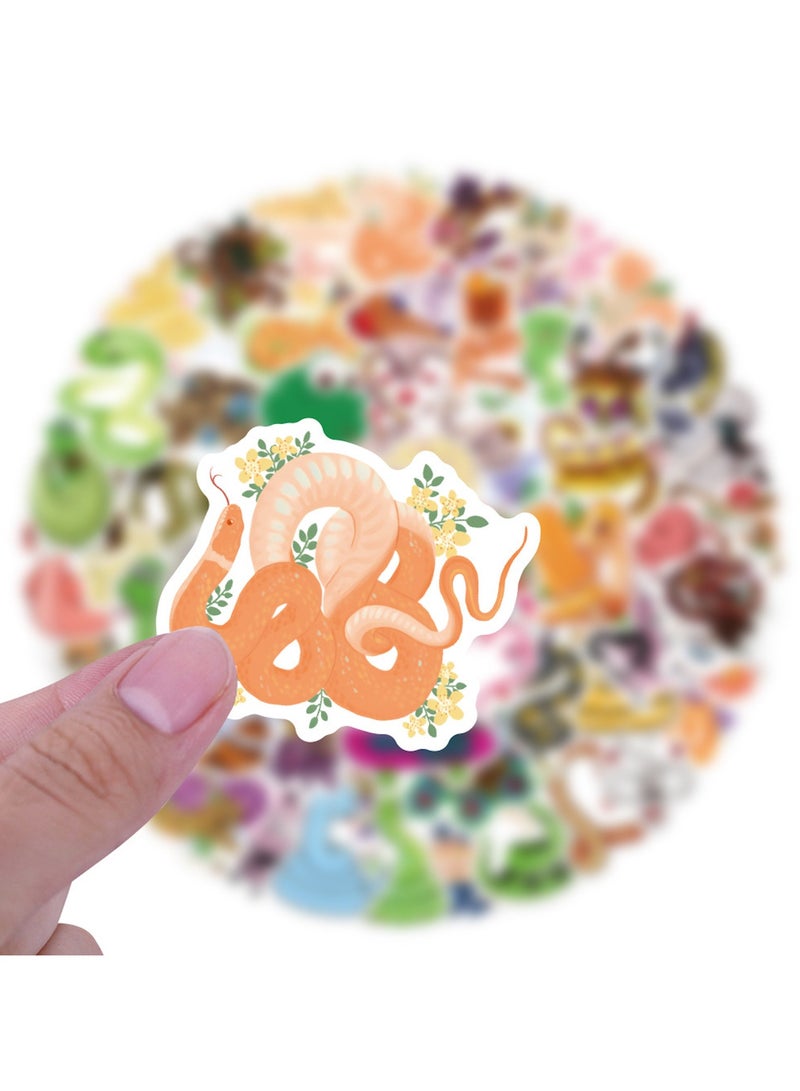 120pcs Snake Stickers for Kids Water Bottles Cute Cartoon Reptile Vinyl Stickers Decals for Laptop Scrapbook Cars Luggage Bike Motorcycle Guitar Bumper Party Favor - Image 4