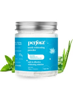 Perfora Teeth Whitening Powder - 50G | Enamel Safe Oral Care For Effective Teeth Whitener Solution | Stain Removal & Triple Mint Formula For Long Lasting Freshness | Formulated With Baking Soda  - Image 1