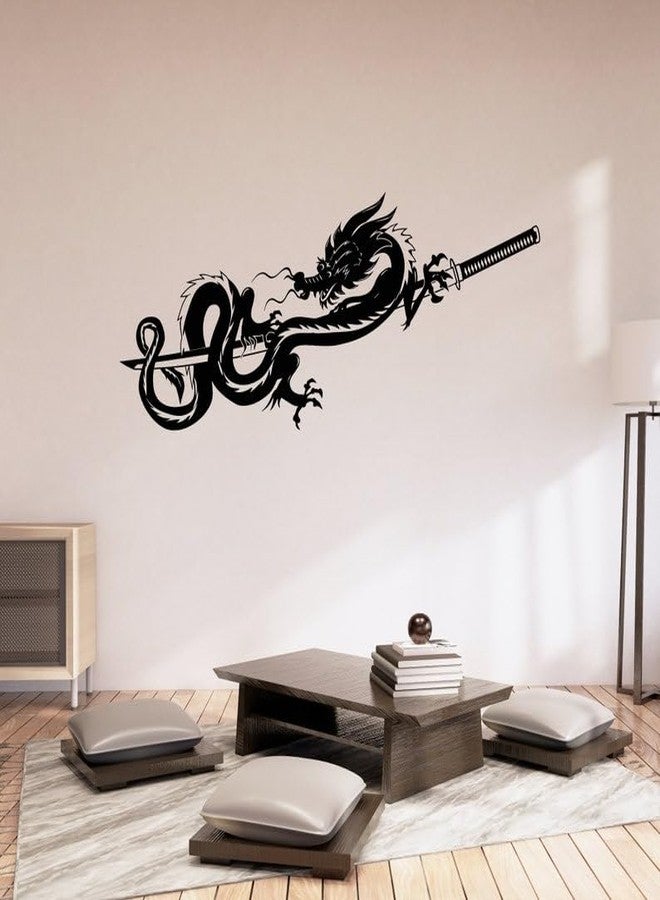 SnappySticker Katana Wall Sticker PVC Vinyl Easy to Stick (27 X 42)