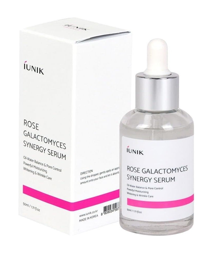 iUNIK The Secret to Korean Glass Skin: Rose Galactomyces Synergy Serum for Firm, Radiant & Flawless Skin - 50ml - Image 1