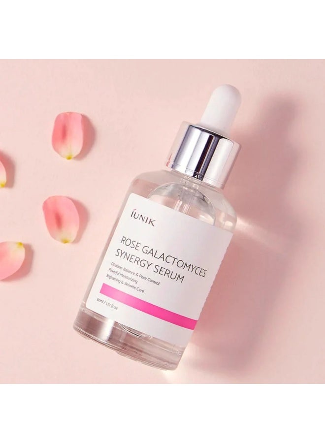 iUNIK The Secret to Korean Glass Skin: Rose Galactomyces Synergy Serum for Firm, Radiant & Flawless Skin - 50ml - Image 2