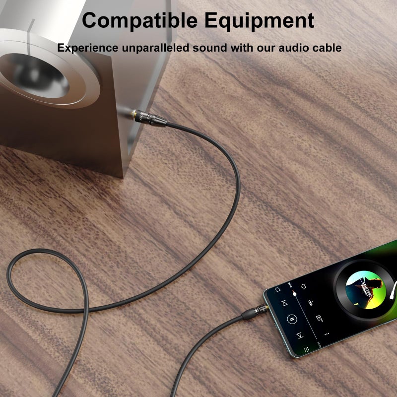 J&D 3.5mm to 6.35mm Stereo Audio Cable 6.5 Feet, 1/8 to 1/4 Cable, 3.5mm TRS Male to 1/4 Male Mono Interconnect Stereo Aux Jack Adapter Cable for Guitar, Bass, Home Theater Devices, Speaker - Image 4