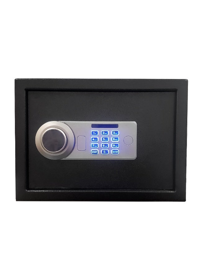 MAMATOONS A4 Documents Size Safe Box With Digital Keypad, Key Lock and Removable Shelf, Steel Money Box, Security Locker for Cash Jewelry Passports Documents Office Home Size 35x25x25cm (Black) - Image 3