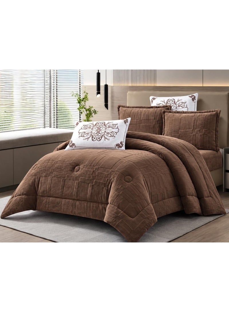 Luxury 6-piece winter comforter set for a double bed, with heavy filling (230×250 cm)