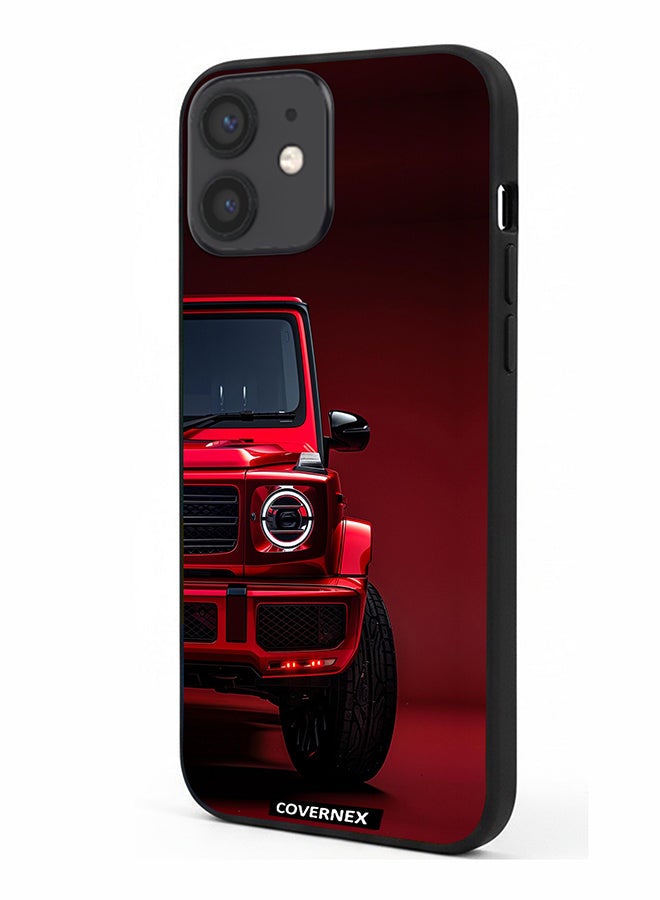Covernex Apple iPhone 12 Mini Protective Case Cover Printed Featuring Crimson Luxury SUV - Image 1