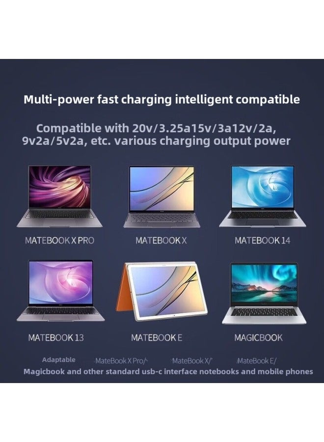 65W/90W Gallium Nitride Charger For Huawei Glory Xiaomi Apple Lenovo Tablet Notebook Suit-Color:2m Notebook C-c  - Image 5