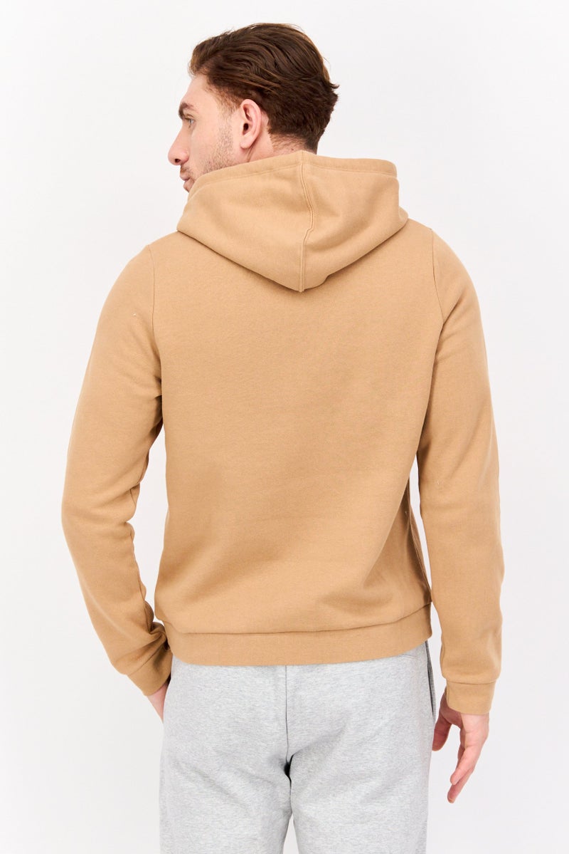 Hurley Men Sportswear Fit Long Sleeve Outdoor Hooded Sweatshirt, Tan  - Image 3