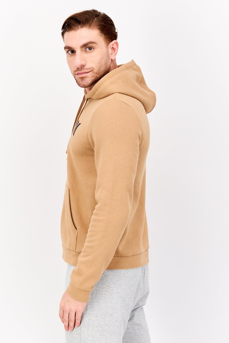 Hurley Men Sportswear Fit Long Sleeve Outdoor Hooded Sweatshirt, Tan  - Image 2
