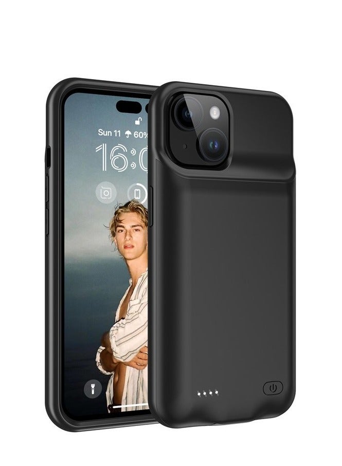 GULFLINK Wireless Protective Charging Case Cover For iPhone 15 5000mah Black - Image 1