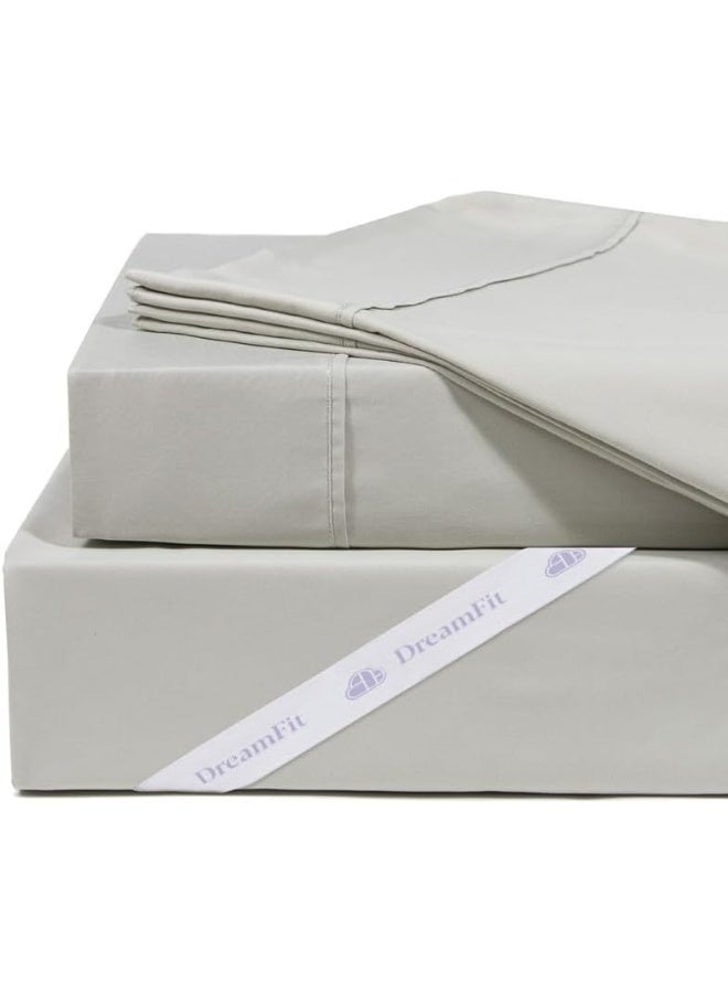 DreamFit DreamComfort Microfiber StaDry Technology Cooling Bed Sheets with Elastic Corner Straps for Adjustable Bed Extra Deep Pocket up to 20 inch Crafted in USA Split Head King Sheet Set Sage - Image 2