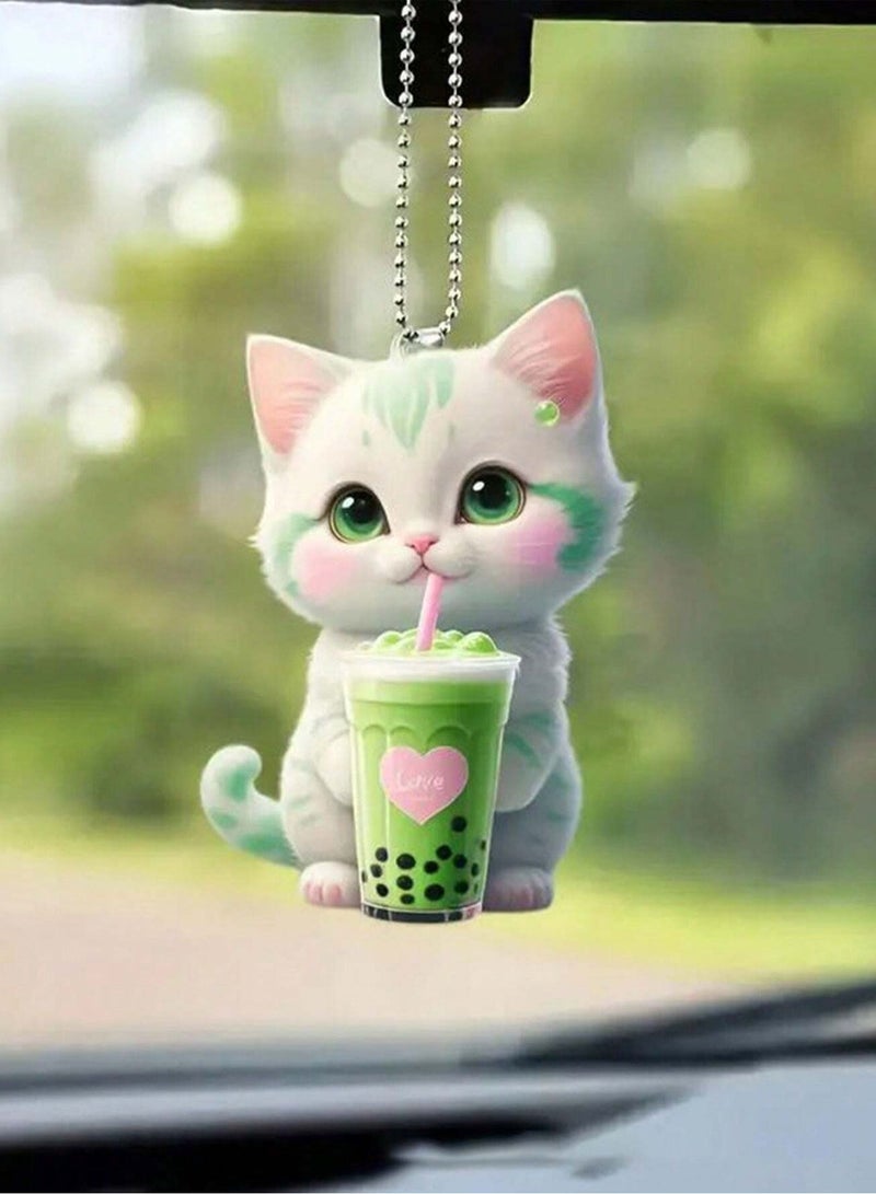 Cat-shaped car mirror accessories - Image 1