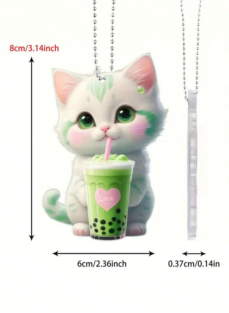 Cat-shaped car mirror accessories - Image 2