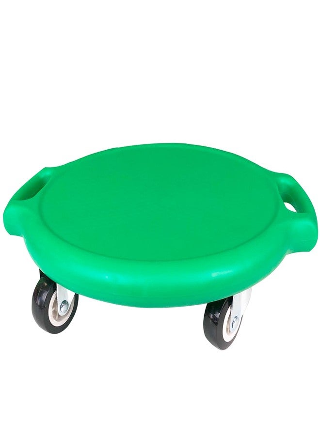 Chidiam Kids Sitting Scooter Board with Universal Wheels Swivel Casters Round Plastic Floor Surfer Sports Scooters with Rollers Autism Kids Sensory Scooter Board for Gym Class Physical Education Home Use - Image 1