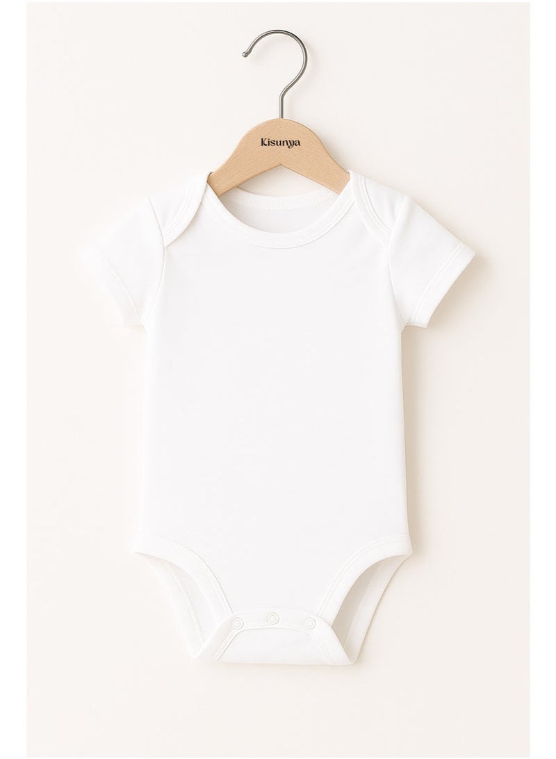 Kisunya Romper For Babies - 3Pcs - Short Sleeve Romper Set – Soft Cotton Infant Rompers, Comfortable and Breathable Newborn Outfits, Easy to Wear, Ideal for Daily Use, Playtime, and Summer Essentials - Image 3