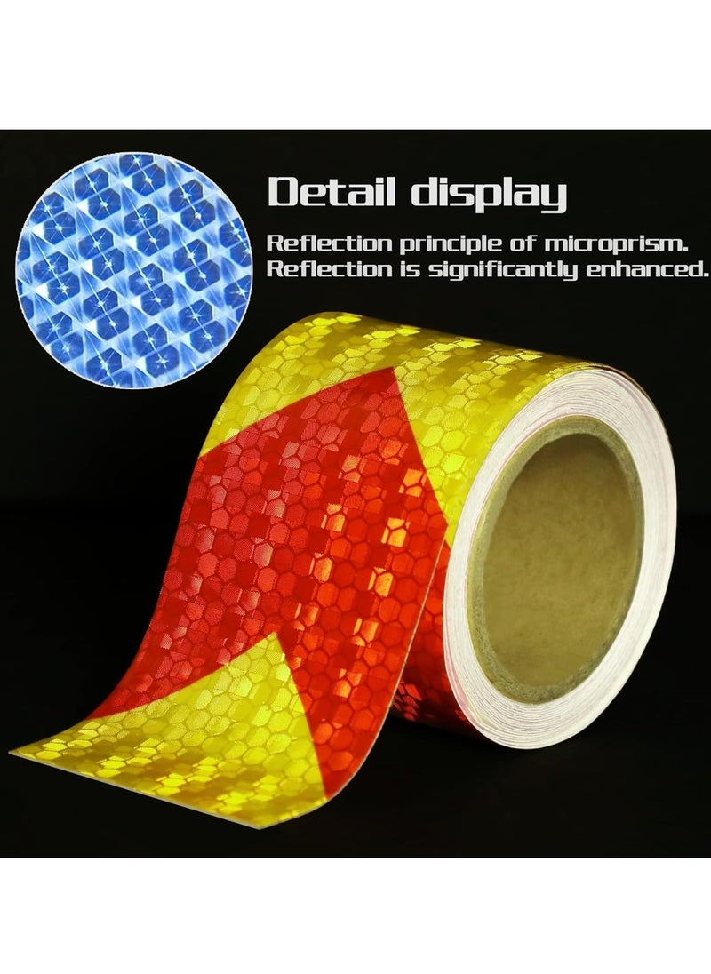 SYOSI Reflective Safety Tape 2 Rolls 3m x 5cm Waterproof Reflective Safety Tape High Visibility Reflector Tape Reflective Security Marking Warning Tape for Vehicles Trucks  - Image 4