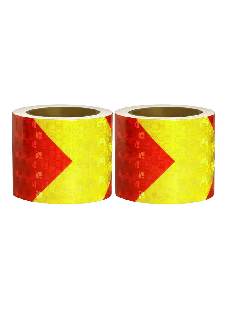 SYOSI Reflective Safety Tape 2 Rolls 3m x 5cm Waterproof Reflective Safety Tape High Visibility Reflector Tape Reflective Security Marking Warning Tape for Vehicles Trucks  - Image 1