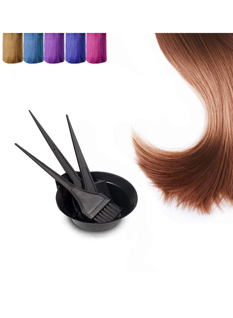 Hair Dye Color Brush and Bowl Set, Bowl Brushes Tool Mixing Bowl Kit Tint Comb Perfect Tools for Hair Tint Dying Coloring Applicator Hair Dye Color Brush Bowl Ear Hair Tint, 4PCS - Image 3
