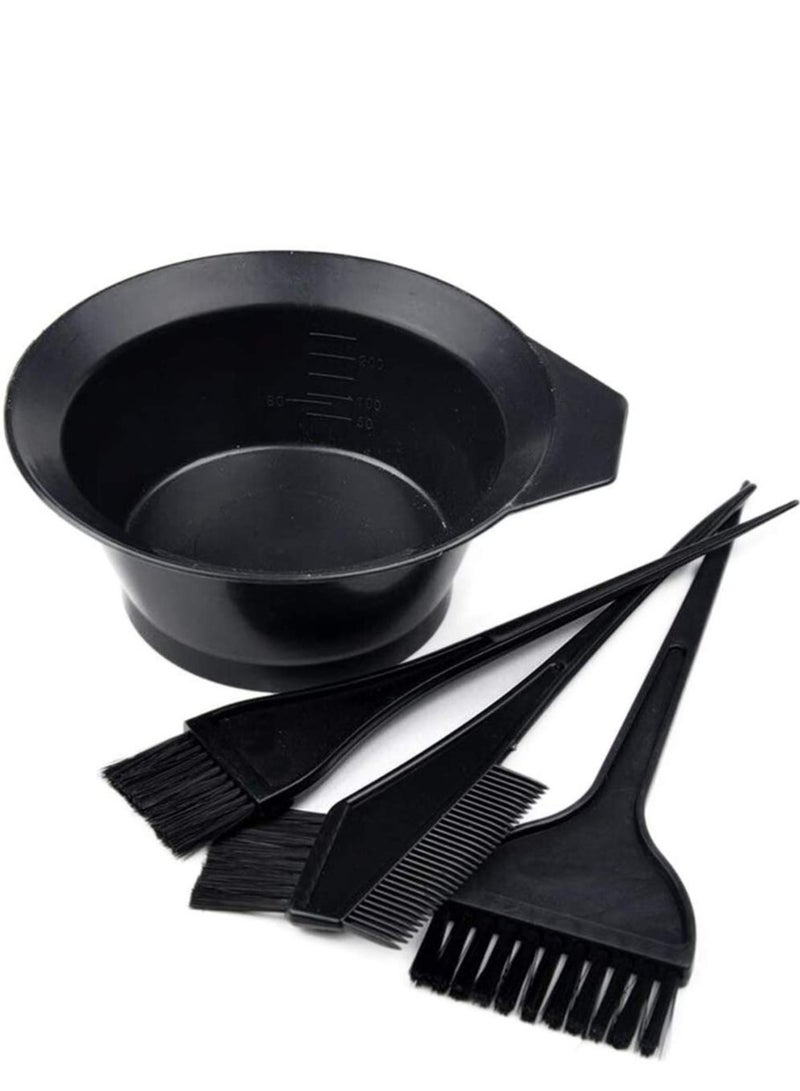 Hair Dye Color Brush and Bowl Set, Bowl Brushes Tool Mixing Bowl Kit Tint Comb Perfect Tools for Hair Tint Dying Coloring Applicator Hair Dye Color Brush Bowl Ear Hair Tint, 4PCS - Image 5