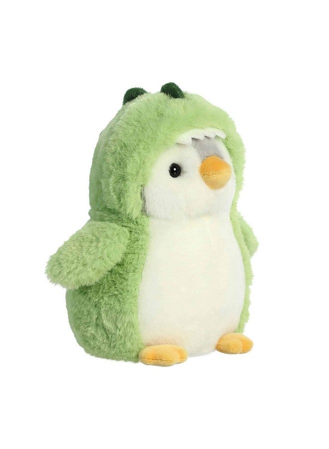 Aurora® Playful Pompom Penguin™ Dino Stuffed Animal - Vibrant Companions - Endless Fun - Green 7 Inches - Image 2