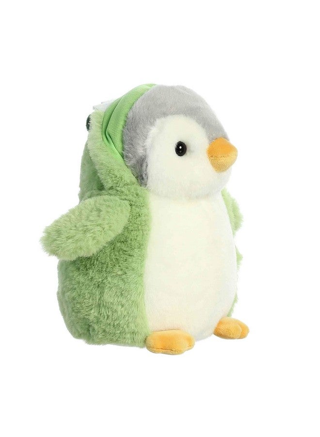 Aurora® Playful Pompom Penguin™ Dino Stuffed Animal - Vibrant Companions - Endless Fun - Green 7 Inches - Image 5