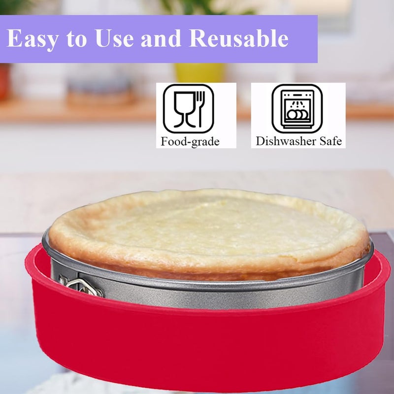GBYAN Silicone Springform Cheesecake Pan Protector for 9'',9.5'' Round Springform Pan, Cheesecake Water Bath Protector, Baking Accessories Preventing Water from Entering, 10 inch - Image 5