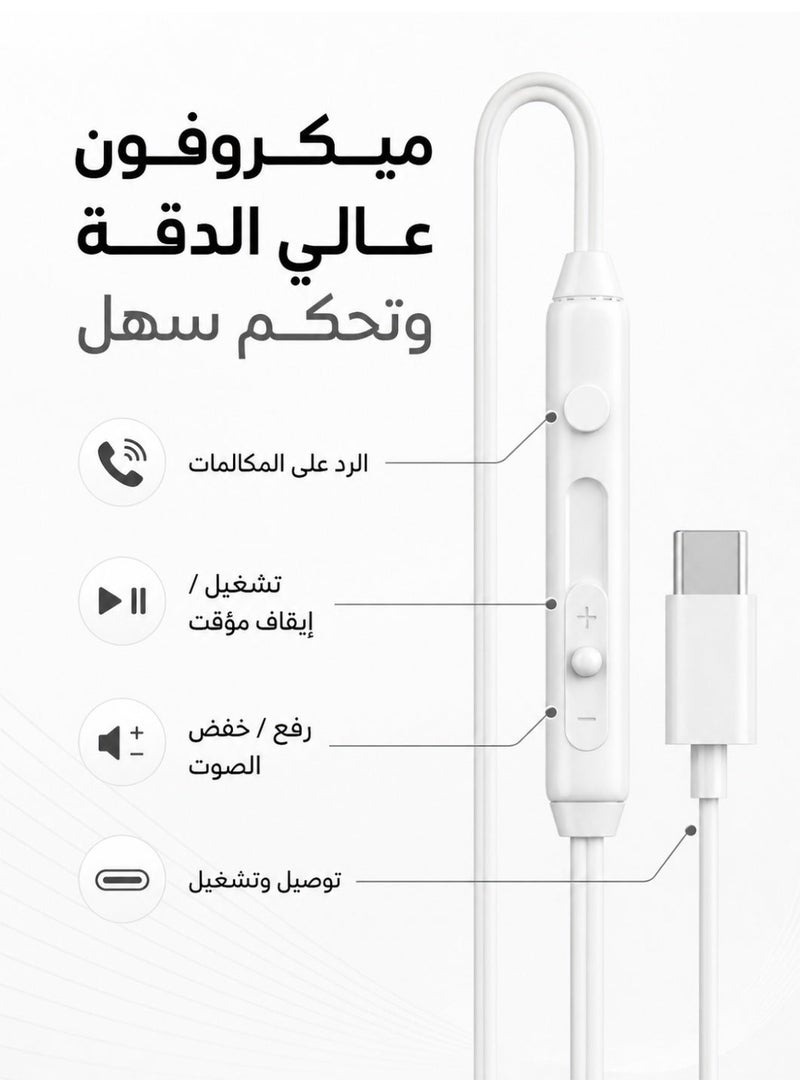 DUDAO 2-Pack Wired Earbuds with Microphone & Volume Control, In-Ear Headphones for iPhone 15/16 Series, Stereo Wired Earbuds for iPhone 15 Pro Max, iPad Pro/Air, Samsung (White) - Image 3
