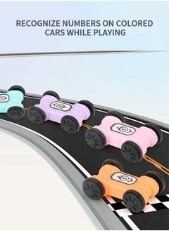 GROIC Toddler Toys Car Ramp Toy Racing Track Toys for Girls Boys, Garage and Parking Lot Tracks with 8 Mini Cars  - Image 5