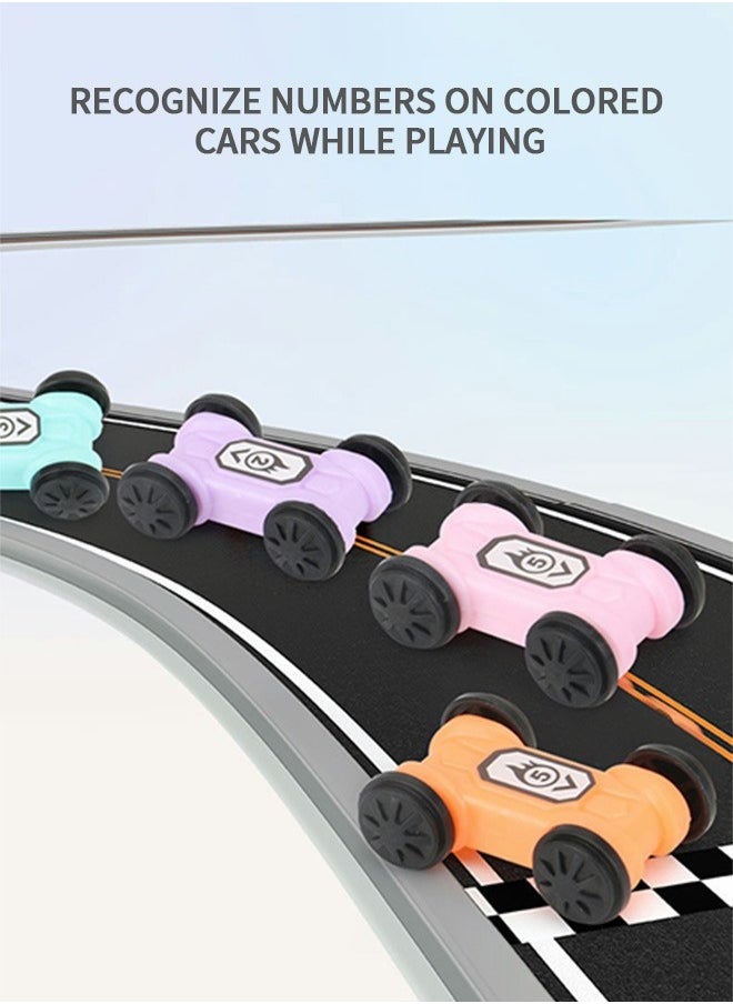 GROIC Toddler Toys Car Ramp Toy Racing Track Toys for Girls Boys, Garage and Parking Lot Tracks with 8 Mini Cars  - Image 5