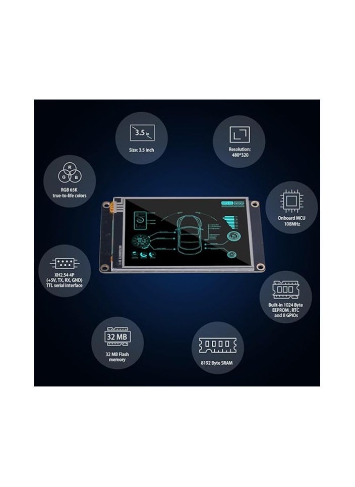 نكسشن - نيكشين وحدة عرض محسنة مقاس 3.5 انش NX4832K035 شاشة لمس LCD-TFT 480×320، - Image 1