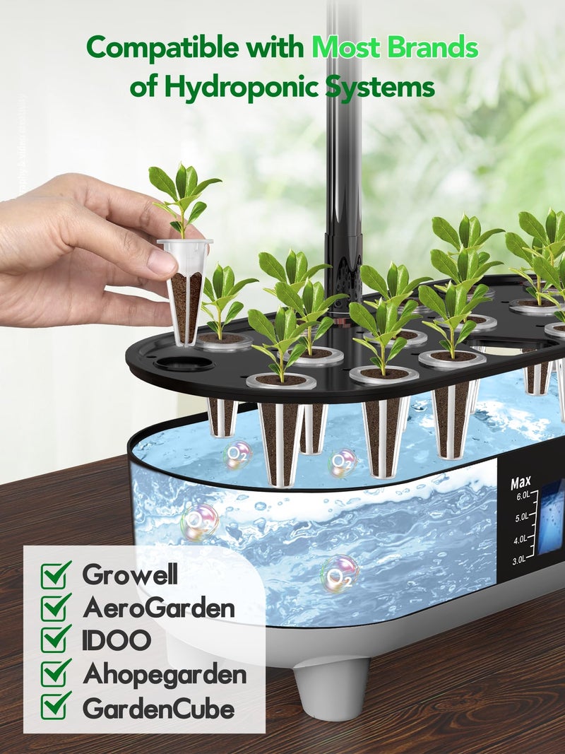 Growell Grow Sponges, 120 Pack Hydroponic Pods, Seed Pods Replacement Sponges Compatible with Aerogarden and Others, Hydroponic sponges for All Indoor Hydroponics Growing System - Image 2