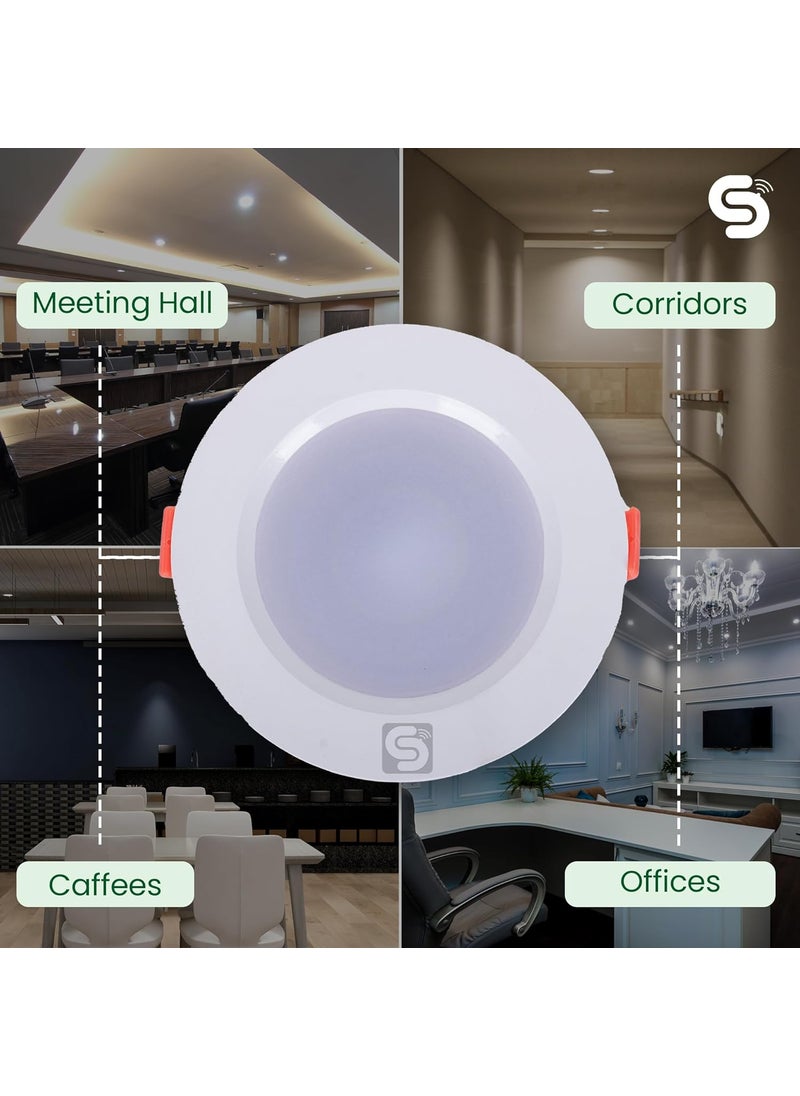 ESYSENSE ESYSENSE ESYL05EX7W 7W Microwave Motion Sensor Downlight Auto ONOff LED Ceiling Light ConcealedFalse Ceiling Light 6500K Cool White EnergySaving Smart Light  - Image 5