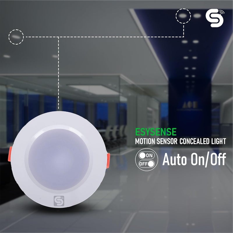 ESYSENSE ESYSENSE ESYL05EX7W 7W Microwave Motion Sensor Downlight Auto ONOff LED Ceiling Light ConcealedFalse Ceiling Light 6500K Cool White EnergySaving Smart Light  - Image 2