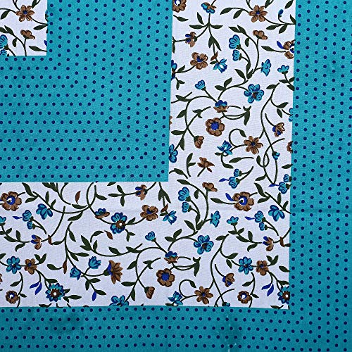 Ealth Kart 151 TC Cotton Comfort Rajasthani Jaipuri Traditional Floral King Size Double Bedsheet with 2 Pillow Covers (Green, Queen) - Image 4