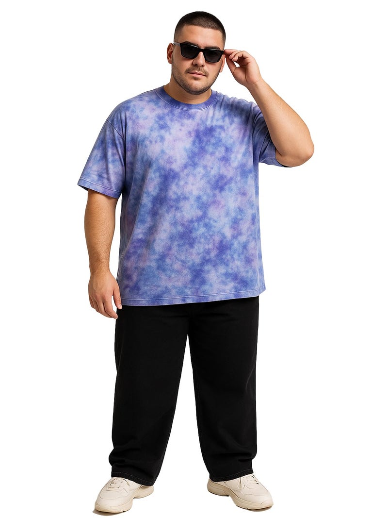 Veirdo® 100% Pure Cotton Round Neck Plus Size Cool & Cozy Tie & Dye Round Half Sleeve T-Shirt for Men (PS_VD_TD_LC_4XL) - Image 4