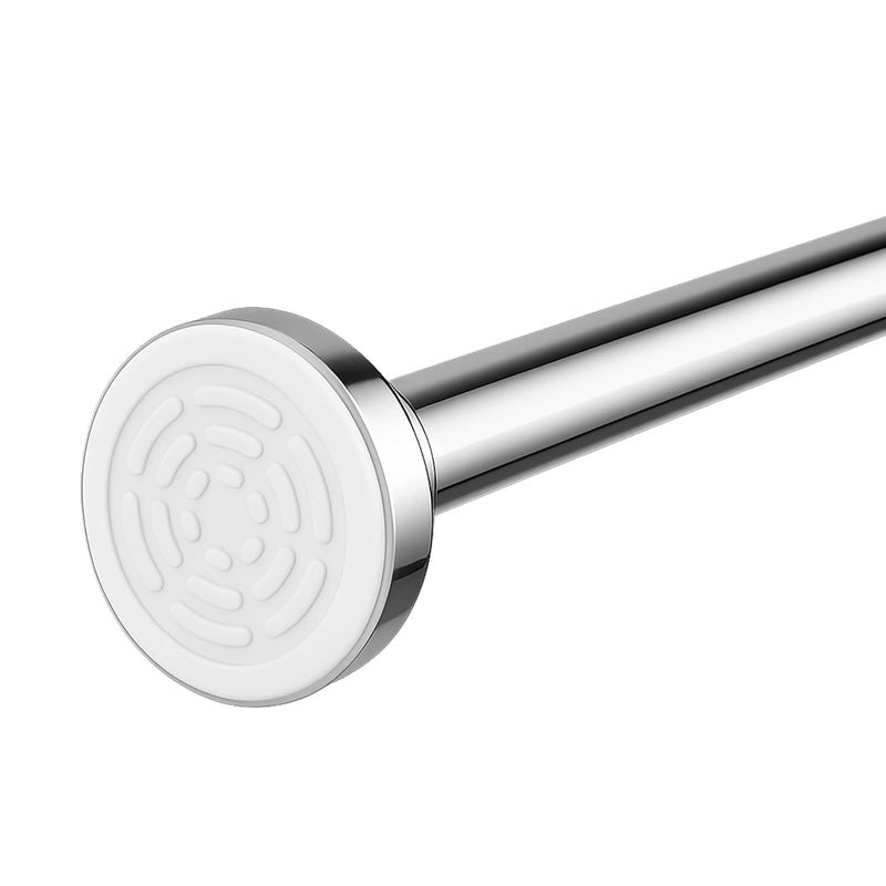 Raggle (85 To 140 CM) Shower Pole Extendable No Drill Tension Rods for Curtains Extendable Curtain Poles Shower Curtain Railfor Bathroom, Window, Door, Wardrobe (Silver, 85-140 Cm) - Image 1