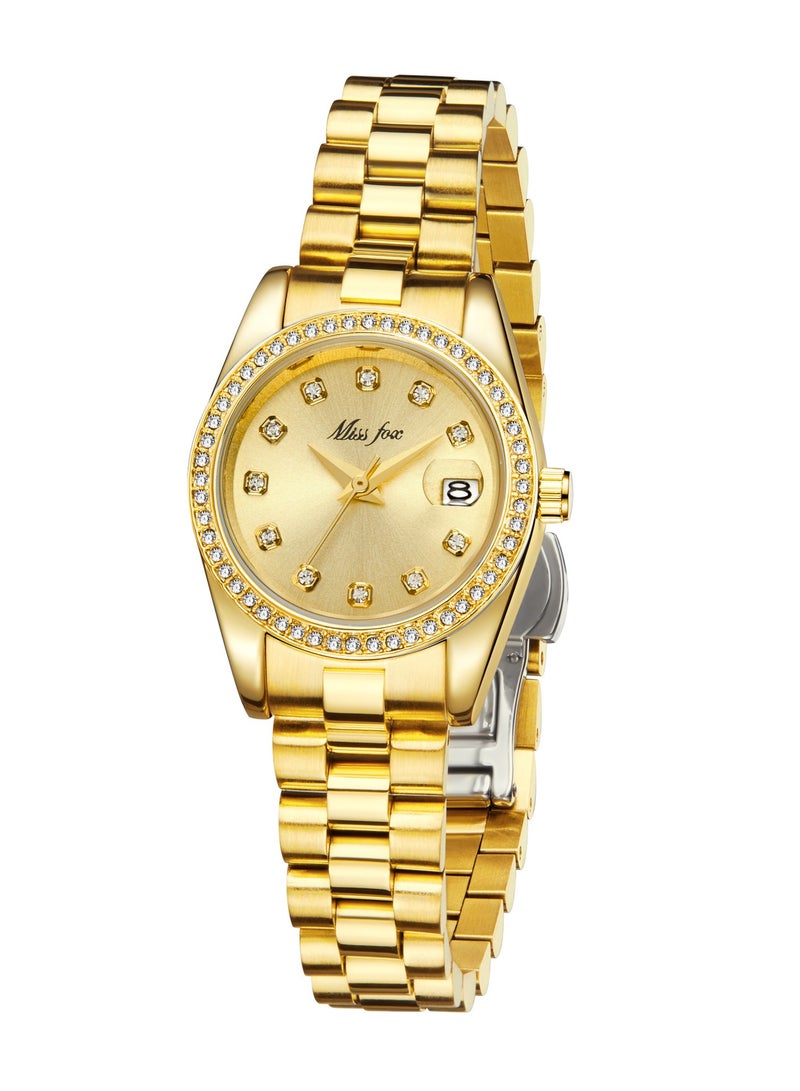 MISS FOX Women's Stylish and Versatile Stainless Steel Waterproof Quartz Watch - Image 1