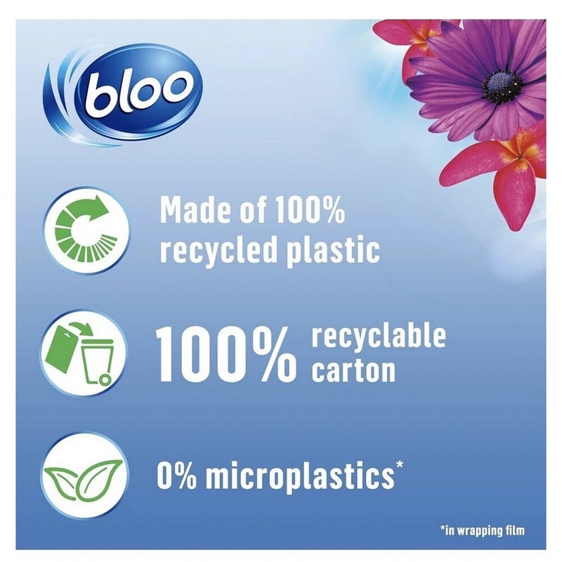 Bloo 2 x 50g Toilet Cistern Cube Flowers In-Tank Toilet Cleaner Blocks, Continuous Cleaning, Fresh Floral Fragrance, Prevents Limescale & Stains, Long Lasting Hygienic Toilet Freshener - Image 4