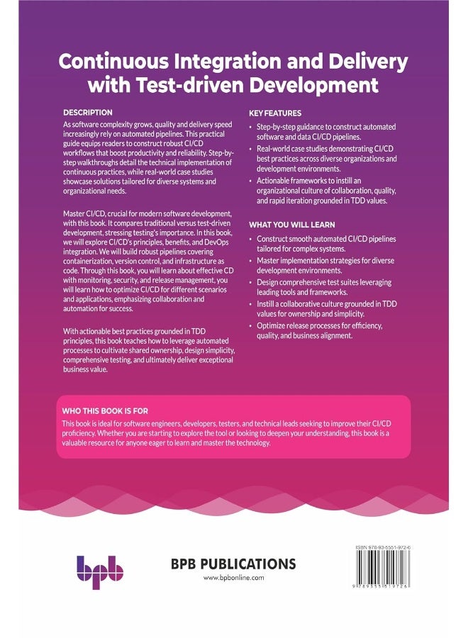 Continuous Integration and Delivery with Test-driv: Cultivating quality, speed, and collaboration thro - Image 2