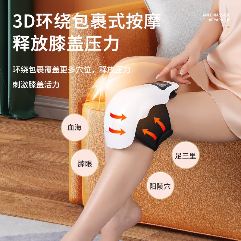 Electric Heating Massage Knee And Shoulder Brace, Wireless Heating Moxa Therapy For Old Cold Legs, Smart Infrared Physiotherapy Device For Compress - Image 4