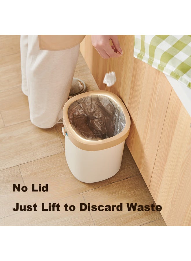 cocoa Yikeke 16l Trash Can With Automatic Lid, Waste Bin For Home, Bathroom, Living Room, Bedroom, Kitchen, E24254 Yellow - Image 3