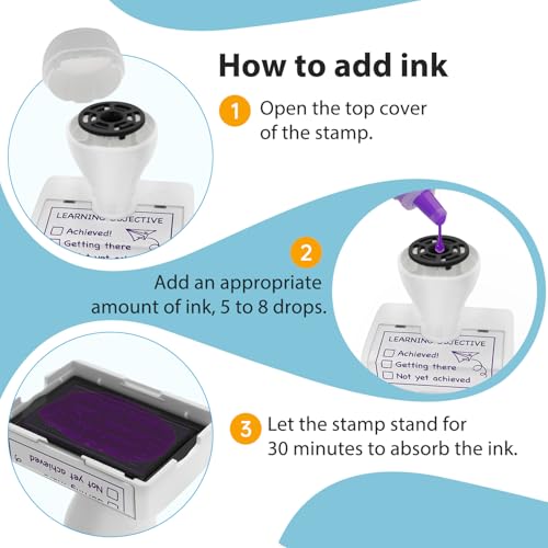 WAHXIAOSW 5-Star Writing Grid Self Inking Stamp - Image 3