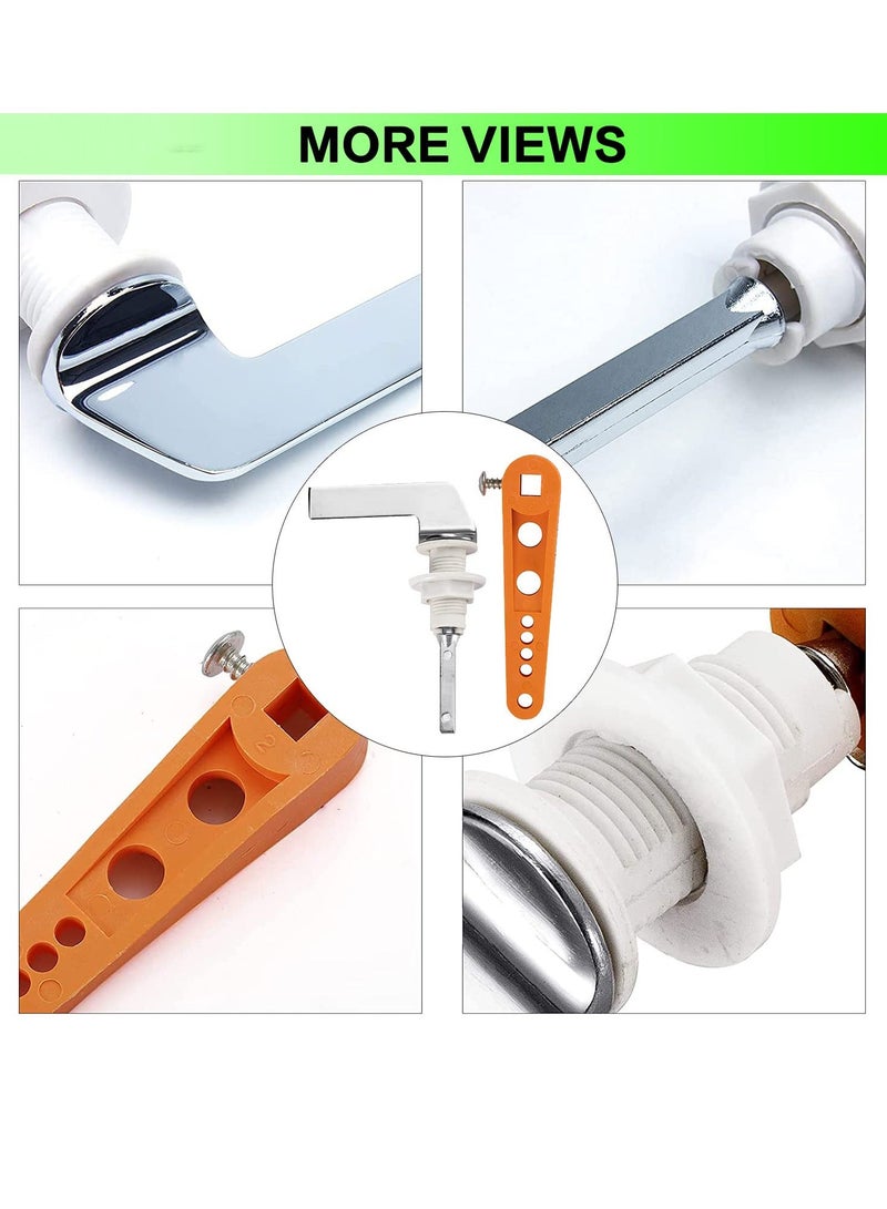 Universal Fit Replacement Toilet Tank Handle Chrome Plated Metal Flush Lever Kit Toilet Tank Flush Lever Compatible with Most Toilets Tank Toilet Handle Accessories Silver 1 Pack - Image 5