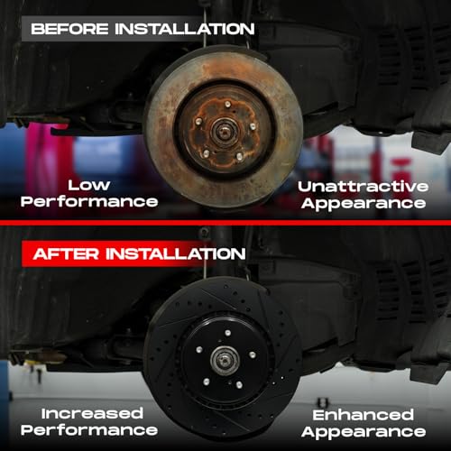 R1 Concepts Front Rear Brakes and Rotors Kit |Front Rear Brake Pads| Brake Rotors and Pads| Ceramic Brake Pads and Rotors |fits 2016-2020 Mazda MX-5 Miata, 2017-2020 Fiat 124 Spider - Image 5