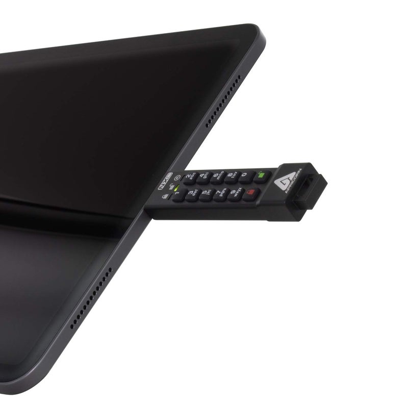 Apricorn مفتاح أجيز الآمن 8 جيجابايت من أبركورون 3 NXC مع تشفير هاردوير 256 بت USB 3.2 نوع C، معتمد من FIPS 140-2 مستوى 3 (ASK3-NXC-8GB)، أسود - Image 5