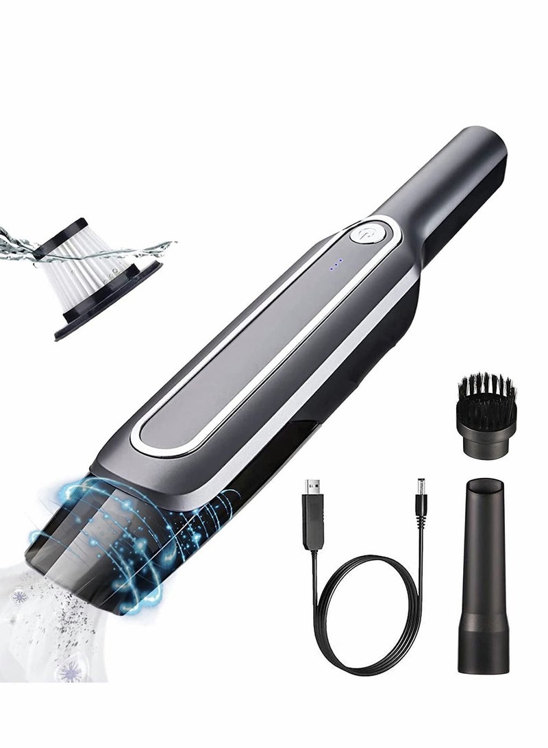 Excefore Handheld Vacuum Cleaner Cordless, Mini Protable Car Reusable HEPA Filter, Wet/Dry Compact Stick Dust Busters Clean Pet Hair for Desktop, Keyboard Cleaner, Home Sofa - Image 1