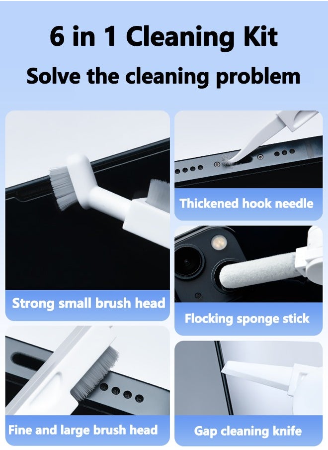 Generic - 5 in 1 Airpod Keyboard Tablet Screen Cleaning Kit, Multifunctional Electronics Cleaner Kit Airpod Cleaning Pen Brush Tools for Earbuds/MacBook/Headphone/Earphones/iPad/iPhone/iPod/Laptop/PC/TV - Image 1