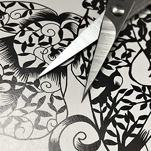 CANARY Small Precision Scissors - 4" with One Extra Pointed Tip, Mini Scissors for Paper Cutting, Paper Crafts, Kirie Art, Made in Japan - Image 4