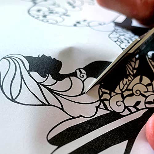 CANARY Small Precision Scissors - 4" with One Extra Pointed Tip, Mini Scissors for Paper Cutting, Paper Crafts, Kirie Art, Made in Japan - Image 5