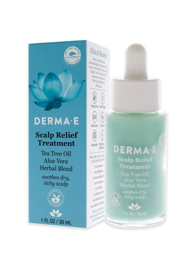 derma-e Scalp Relief Treatment – Dry Scalp Moisturizer Serum – Tea Tree Oil, Menthol and Aloe Vera Cool and Soothe Itchy Scalp and Promote Scalp Health, 1 Fl Oz  - Image 4