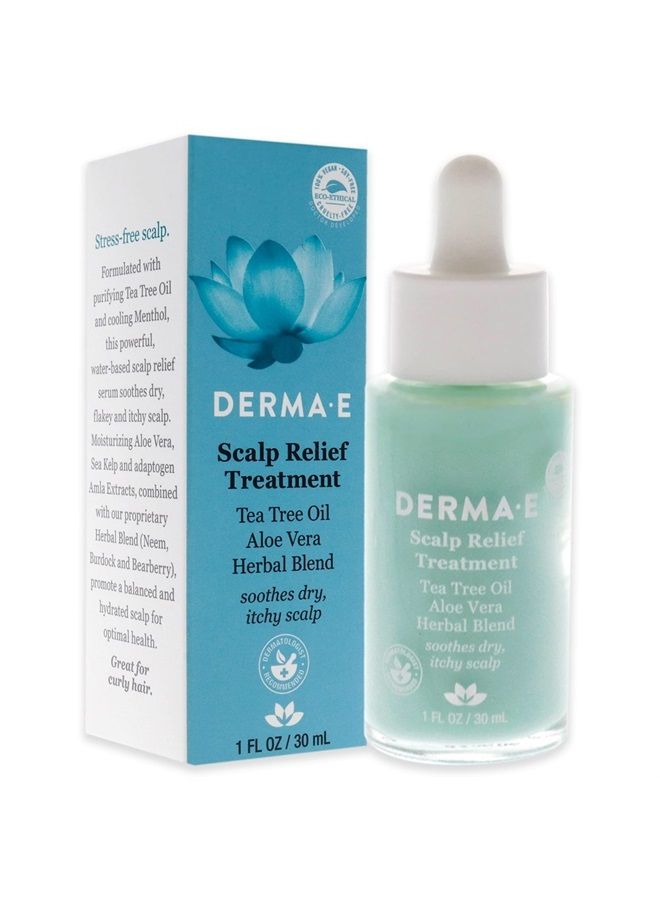 derma-e Scalp Relief Treatment – Dry Scalp Moisturizer Serum – Tea Tree Oil, Menthol and Aloe Vera Cool and Soothe Itchy Scalp and Promote Scalp Health, 1 Fl Oz  - Image 3